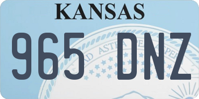 KS license plate 965DNZ