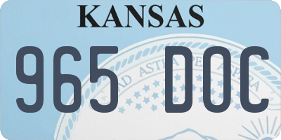 KS license plate 965DOC