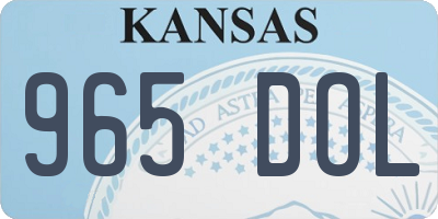 KS license plate 965DOL