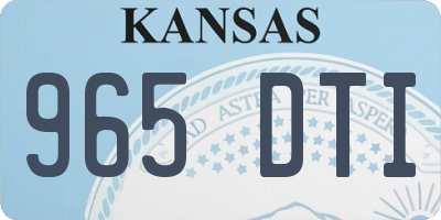 KS license plate 965DTI
