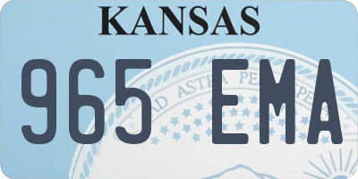 KS license plate 965EMA