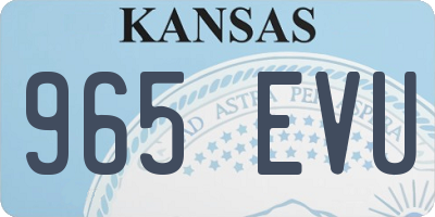 KS license plate 965EVU
