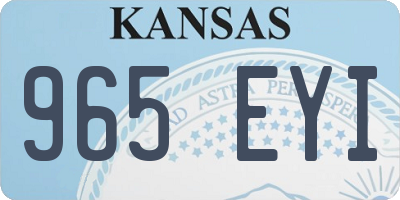 KS license plate 965EYI