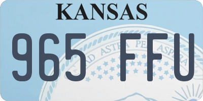 KS license plate 965FFU