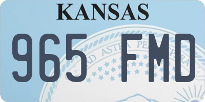 KS license plate 965FMD