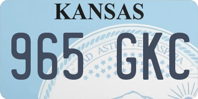 KS license plate 965GKC
