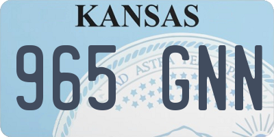 KS license plate 965GNN