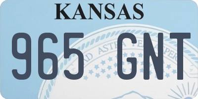 KS license plate 965GNT
