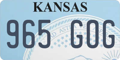 KS license plate 965GOG