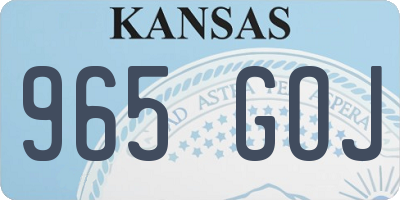 KS license plate 965GOJ