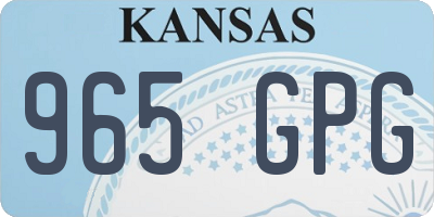 KS license plate 965GPG