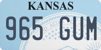 KS license plate 965GUM