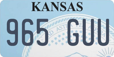 KS license plate 965GUU