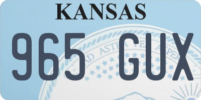 KS license plate 965GUX