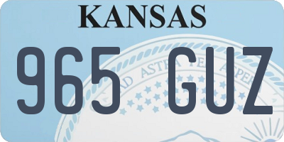 KS license plate 965GUZ