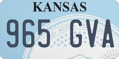 KS license plate 965GVA