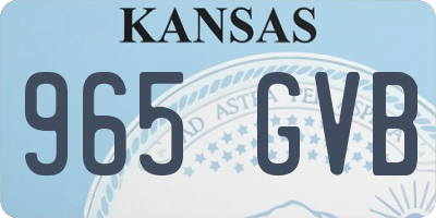 KS license plate 965GVB