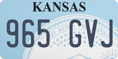 KS license plate 965GVJ