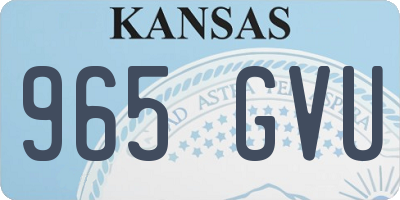 KS license plate 965GVU