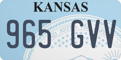 KS license plate 965GVV