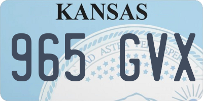 KS license plate 965GVX