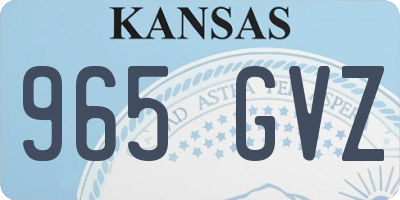 KS license plate 965GVZ
