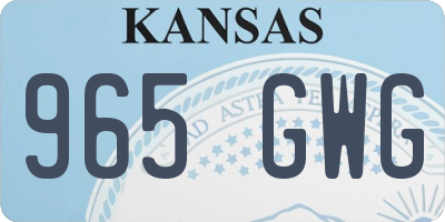 KS license plate 965GWG