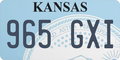 KS license plate 965GXI