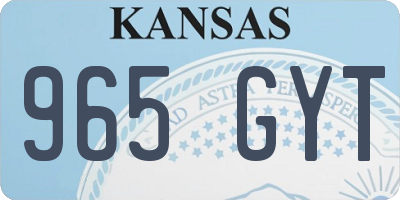 KS license plate 965GYT