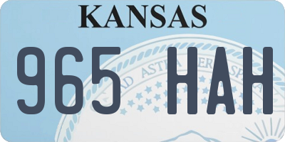 KS license plate 965HAH