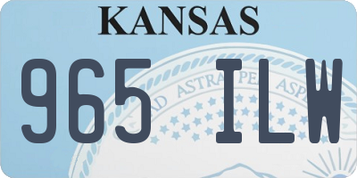 KS license plate 965ILW
