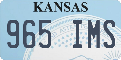 KS license plate 965IMS