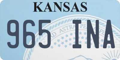 KS license plate 965INA