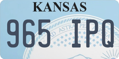 KS license plate 965IPQ