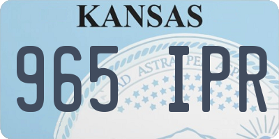 KS license plate 965IPR
