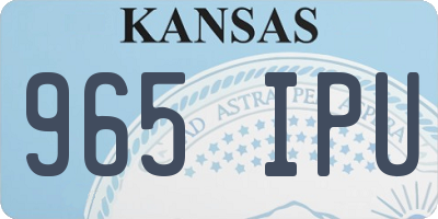 KS license plate 965IPU