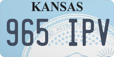 KS license plate 965IPV