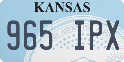 KS license plate 965IPX