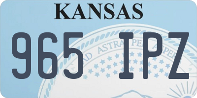 KS license plate 965IPZ