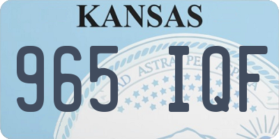 KS license plate 965IQF