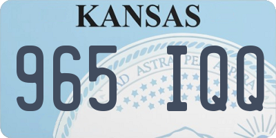 KS license plate 965IQQ