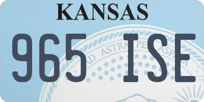 KS license plate 965ISE