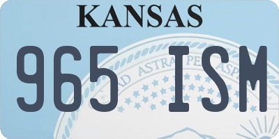 KS license plate 965ISM