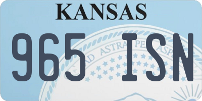 KS license plate 965ISN