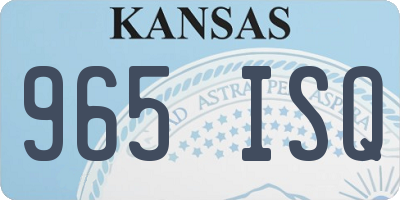KS license plate 965ISQ