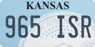 KS license plate 965ISR