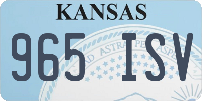 KS license plate 965ISV