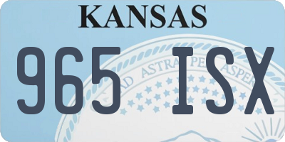 KS license plate 965ISX