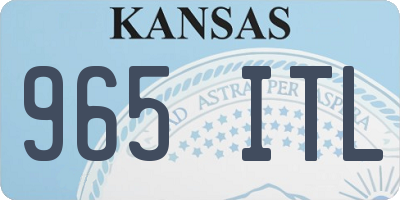 KS license plate 965ITL
