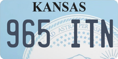 KS license plate 965ITN